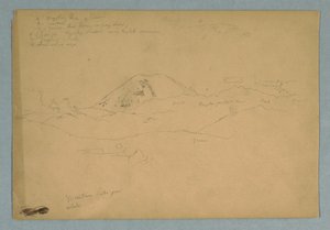 Mountain Peak, Possibly Chimborazo, Rising over Three Successive Mountain Ranges, Ecuador, 1857