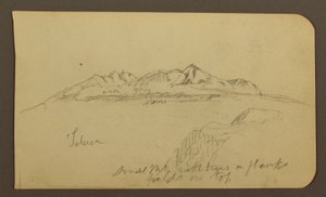 Mountain Range, Toluca; Verso: Mountain Range, Toluca, January 7, 1885 by Frederic Edwin Church