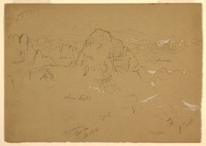 Mountain, Wady el-Arabah, February 23, 1868 by Frederic Edwin Church