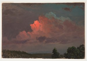 Nightfall near Olana, August 1872 by Frederic Edwin Church