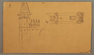 Plains, Architectural Studies, June 4, 1868 by Frederic Edwin Church