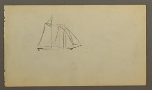 Sailboat Riding Waves, Possibly 1860 by Frederic Edwin Church