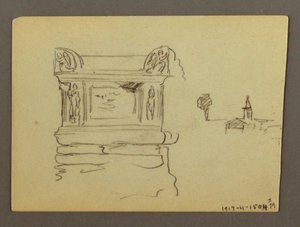 Sarcophagus, Possibly 1868-69 by Frederic Edwin Church