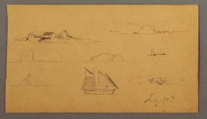 Sketches from Labrador, possibly July 14, 1859 by Frederic Edwin Church