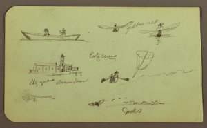 Sketches from Patzcuaro; Verso: Church, Atlatahuca, 1883 by Frederic Edwin Church