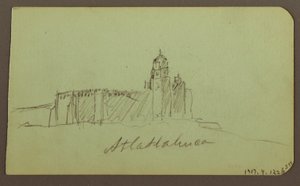 Sketches from Patzcuaro; Verso: Church, Atlatahuca, 1883 by Frederic Edwin Church