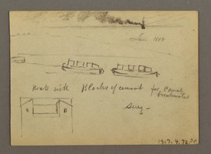 Sketches from the Middle East, including Suez Canal, January 1868 by Frederic Edwin Church