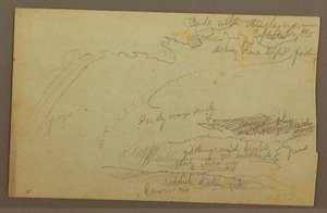 Sky Study, Mountain Ridges, Rainbow, 1860s by Frederic Edwin Church