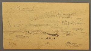 Sky Study over Ridge and Rainbow, July 1866