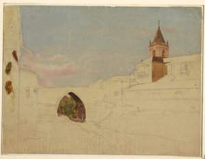 South American city view, 1857 by Frederic Edwin Church