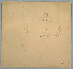 Studies of Landscape and Ships, 1850–51 by Frederic Edwin Church