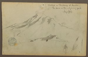 Sunrise on Mt. Chimborazo and Three Details of Grass, September 1853 by Frederic Edwin Church