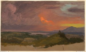 Sunset in the Hudson Valley, 1870–75 by Frederic Edwin Church