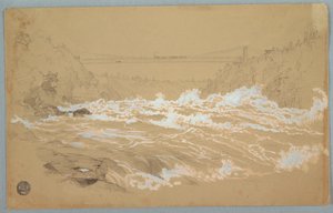 The Gorge, Niagara, Looking Toward the Suspension Bridge by Frederic Edwin Church