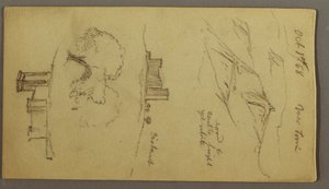 Three Studies of Castle on Hilltop, October 1, 1868 by Frederic Edwin Church