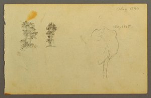 Trees, Cow, 1844 by Frederic Edwin Church