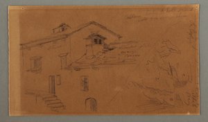 Two Houses, Rock, possibly 1868 by Frederic Edwin Church
