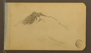 Valley; Verso: Mountain Peak, 1889 by Frederic Edwin Church