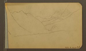Valley; Verso: Mountain Peak, 1889 by Frederic Edwin Church