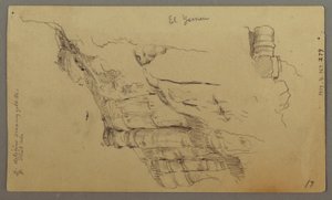 View across Wady el-Arabah, February 20, possibly 1868 by Frederic Edwin Church