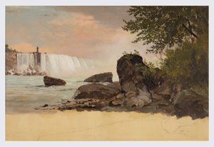 View of the Canadian Falls and Goat Island, September or October 1856 by Frederic Edwin Church