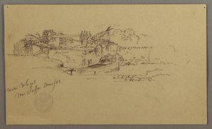 Water Wheel with a Basin in a Garden, Jaffa, Palestine [Tel Aviv, Israel], March 1868 by Frederic Edwin Church