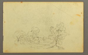 Drawing, Wooded Landscape, Possibly 1845 by Frederic Edwin Church
