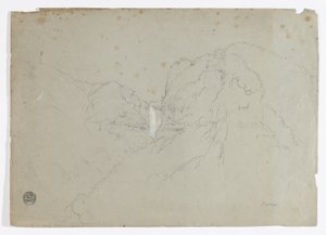Sketches: Tequendama Falls near Bogota, Colombia; View of Distant Mountain Ranges