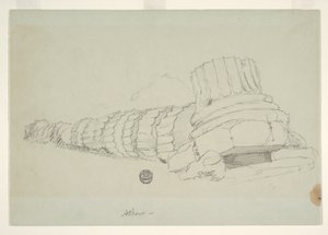 Fallen Column of the Temple of Olympian Zeus, Athens by Frederic Edwin Church