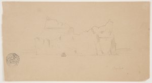Floating Iceberg with Sailboat by Frederic Edwin Church