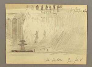 Fountain in Piazza of St. Peter