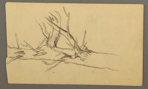 Middle Section of a Dead Tree Trunk by Frederic Edwin Church