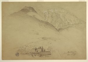 Mounts Goell and Brett near Berchtesgaden, Bavaria by Frederic Edwin Church