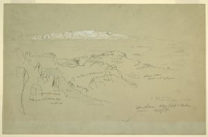 Mt. Lebanon between Yafoof and Baalbek by Frederic Edwin Church