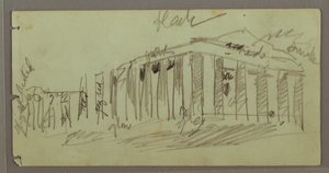 Parthenon Lighted at Night, Athens, Greece by Frederic Edwin Church