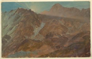 Peaks and Glacier at Sunrise, Bernese Alps, Switzerland