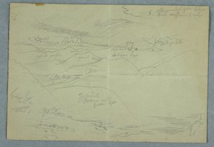 Sketch of Cloudy Sky over Mountains and a Sky with Clouds, Jamaica by Frederic Edwin Church