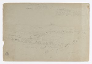 Study. Landscape with Mount Puresé. Sketch. Landscape by Frederic Edwin Church