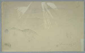 Sun Rays Shining from Above, Jamaica by Frederic Edwin Church