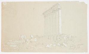 Temple of Jupiter at Sunrise, Baalbek by Frederic Edwin Church
