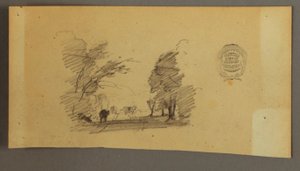 Three Cows on a Road in the Woods by Frederic Edwin Church