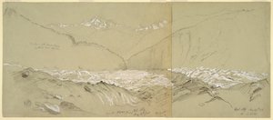 Upper Aletsch Glacier with the Great Fusshorn by Frederic Edwin Church