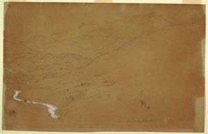 Valley With a Stream and Houses, near Guaranda, Ecuador