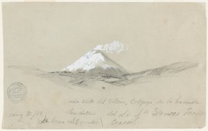 View of Cotopaxi from the Hacienda San Antonio, Ecuador