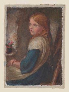 Study Of A Young Girl Seated, c.1870