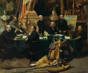 Jules Ferry welcoming delegates of colonies in November 1892 by Frederic Regamey