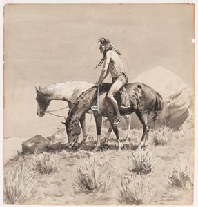 For a Long Time He Stood, a Design for The Way of an Indian