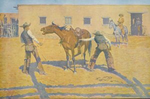 His First Lesson by Frederic Remington