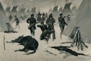 The Defeat of Crazy Horse by Frederic Remington