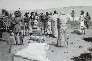 The Interpreter Waved at the Youth by Frederic Remington
